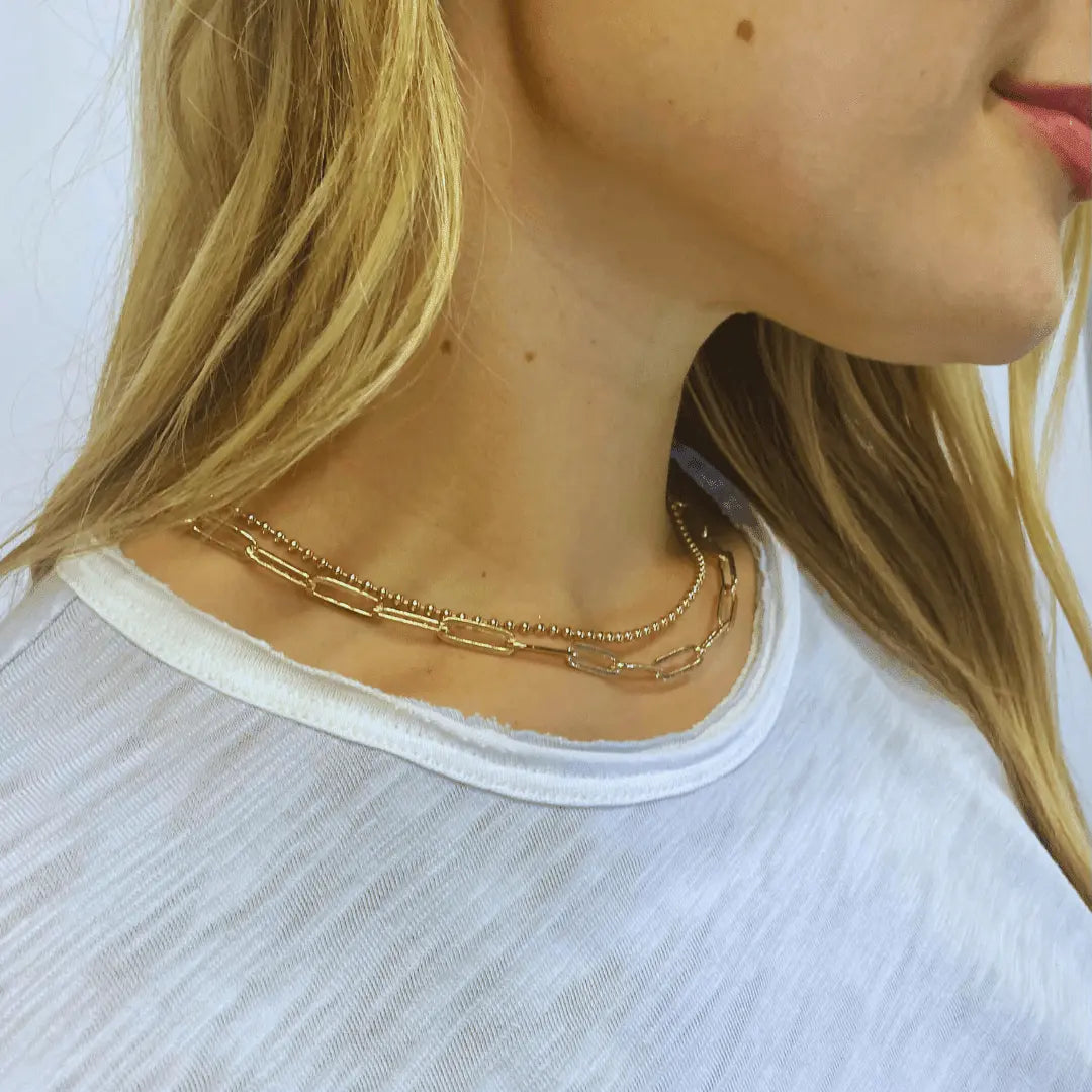 14k Gold filled Paperclip Extra Large Links Necklace - 16.5