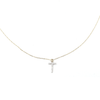 erin gray:14k Gold and Diamond Initial Necklace,T / 16 inch
