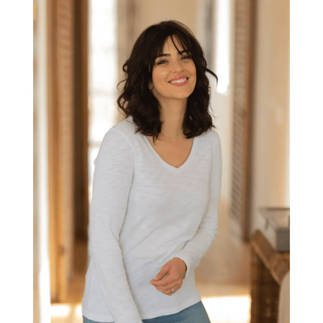 6 Ways To Style The Perfect Pima Tee - erin gray