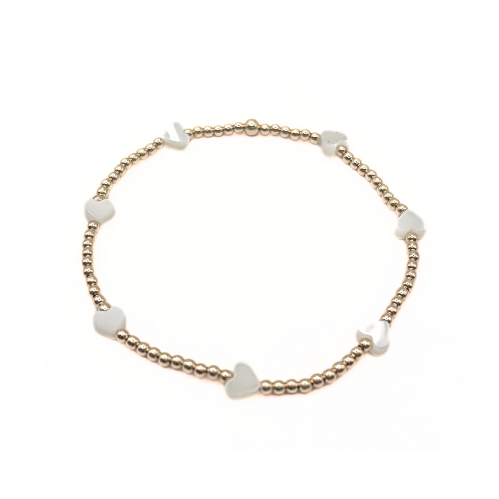 The Love Bracelet in White Natural Stone - Erin Gray