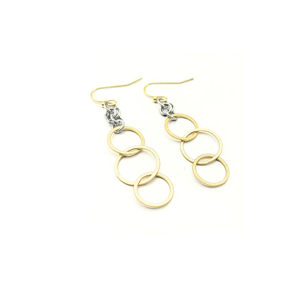 Gold Trinity Allure Earring in Mixed Metal