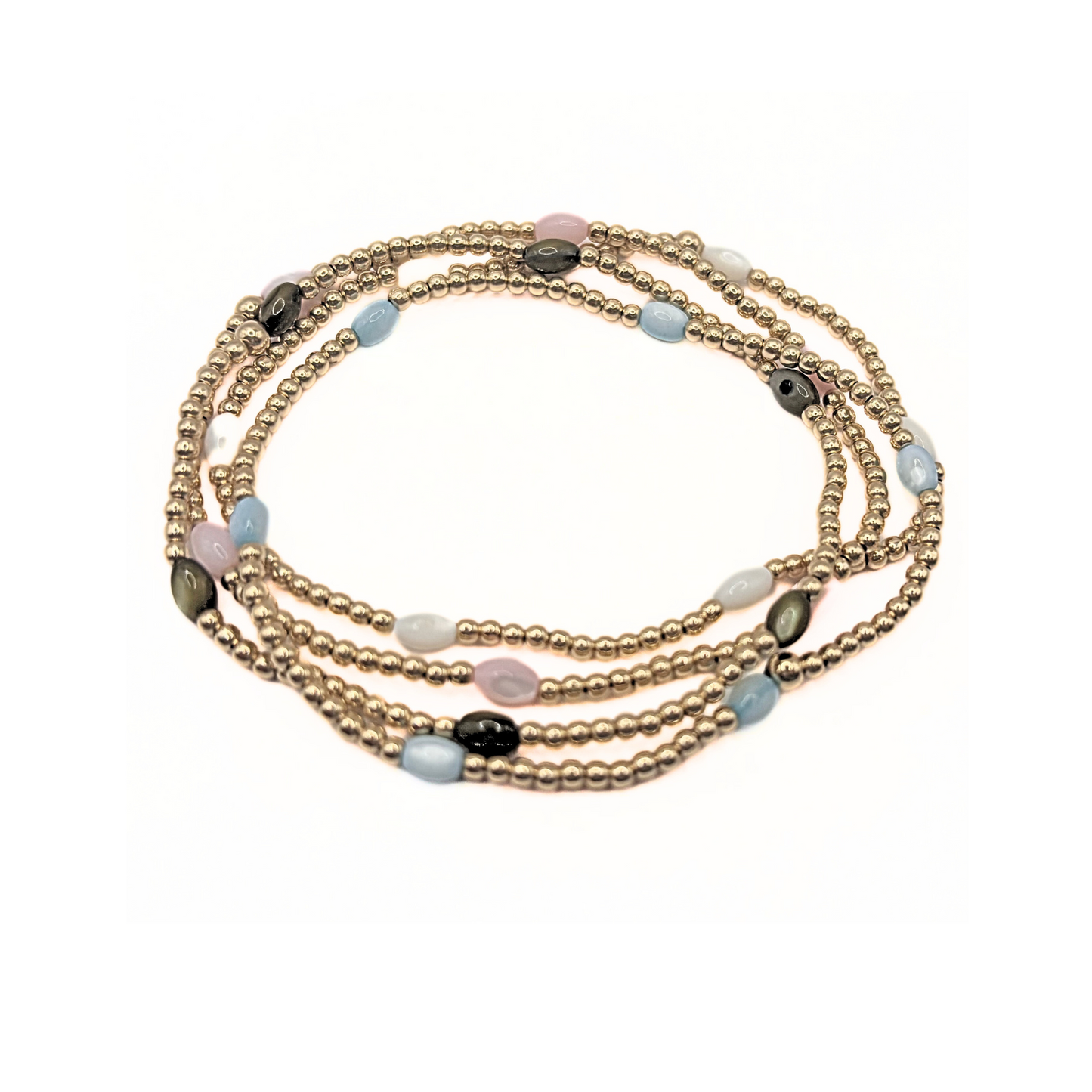 opal & gold-filled Waterproof bracelet stack - Erin Gray
