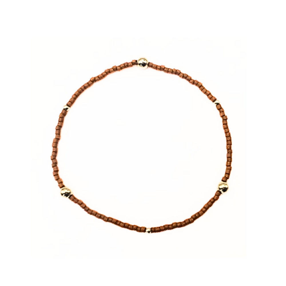 Game Day bracelet – burnt orange and gold-filled – Erin Gray