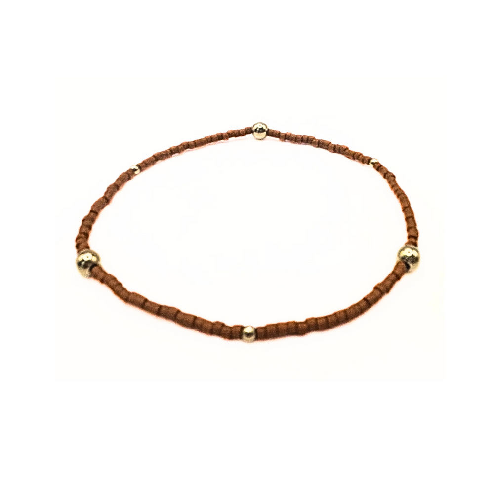 Game Day bracelet – burnt orange and gold-filled – Erin Gray