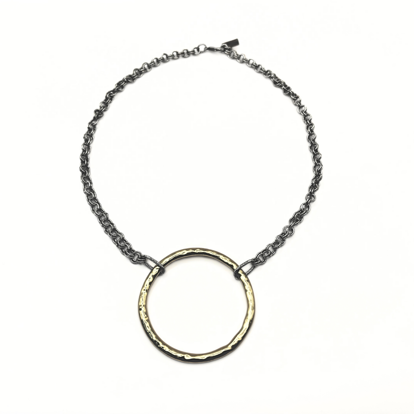 Allure Big Gold Mixed Metal Statement Necklace