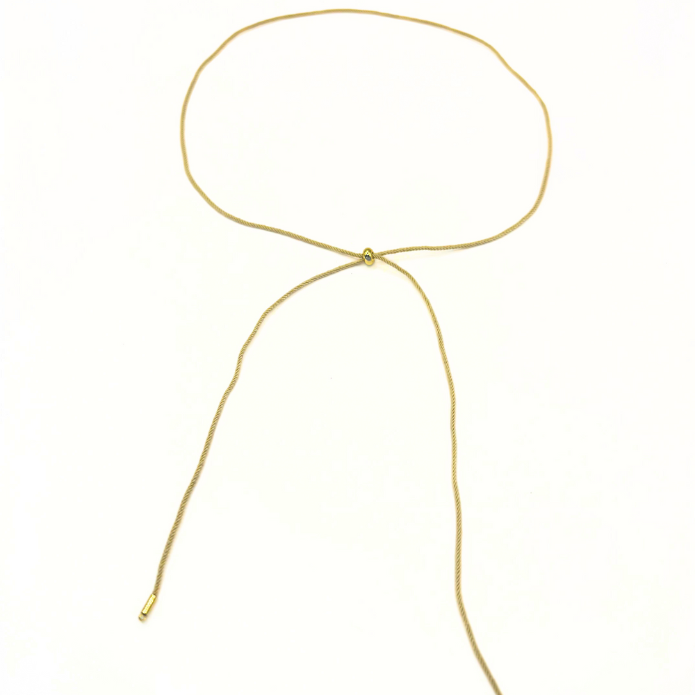 
                      
                        Classic Lariat Necklace in Khaki
                      
                    