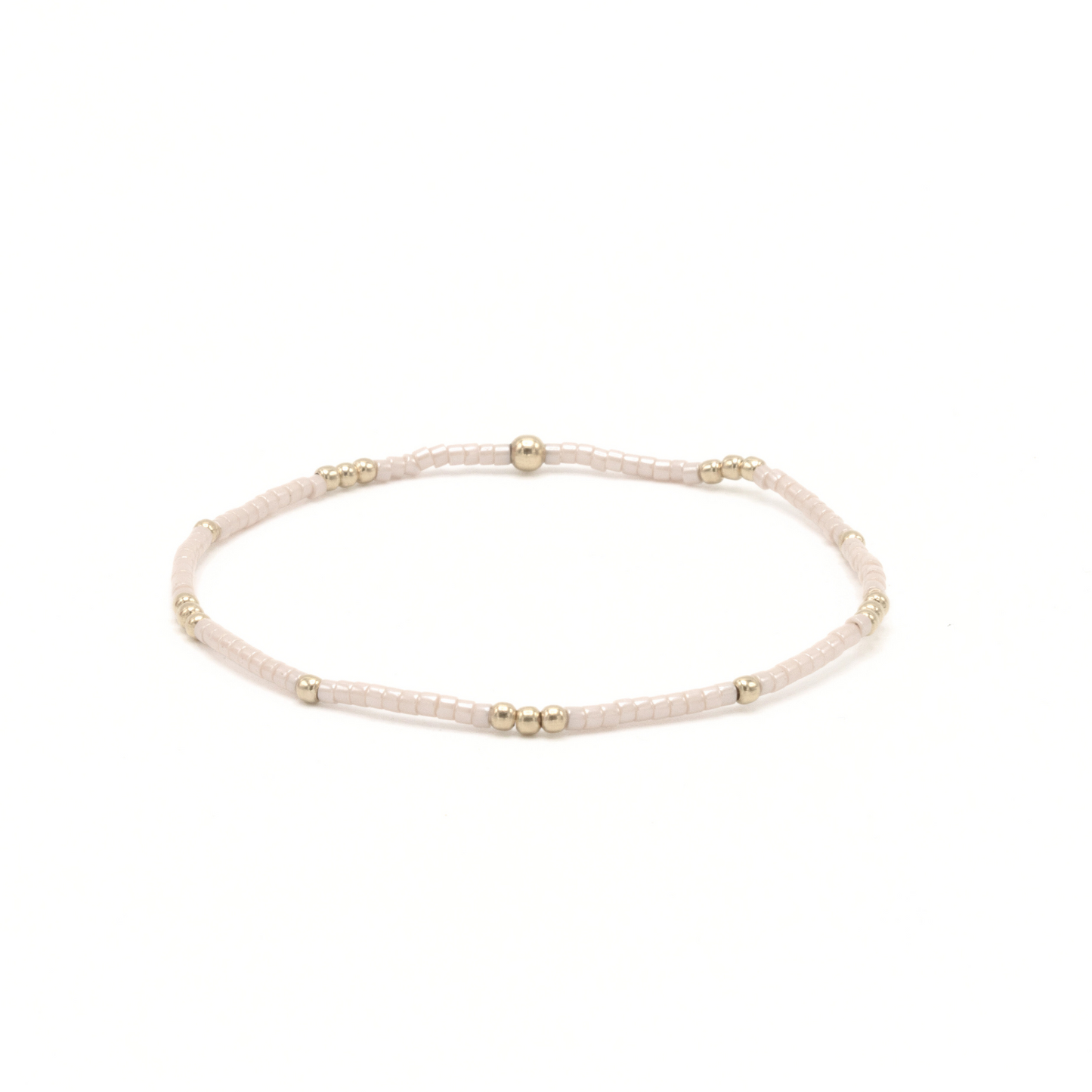 2mm Newport PALEST PINK + Gold Filled Waterproof Bracelet- Erin Gray