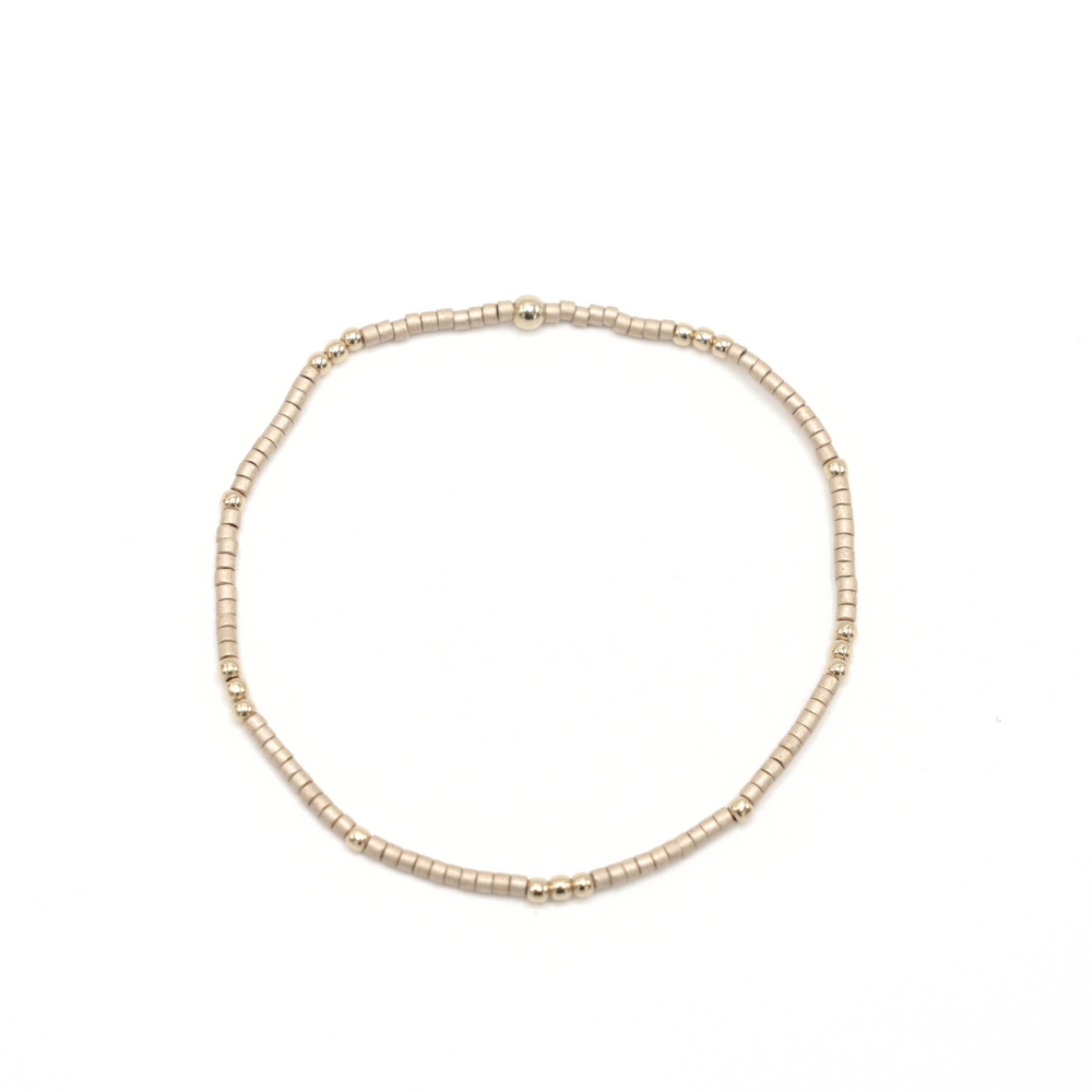 2mm Newport GOLDEN + Gold Filled Waterproof Bracelet