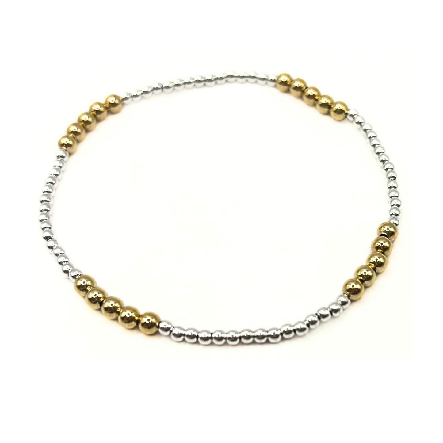 Hamptons Mix 2x4 gold and silver beaded bracelet – Erin Gray