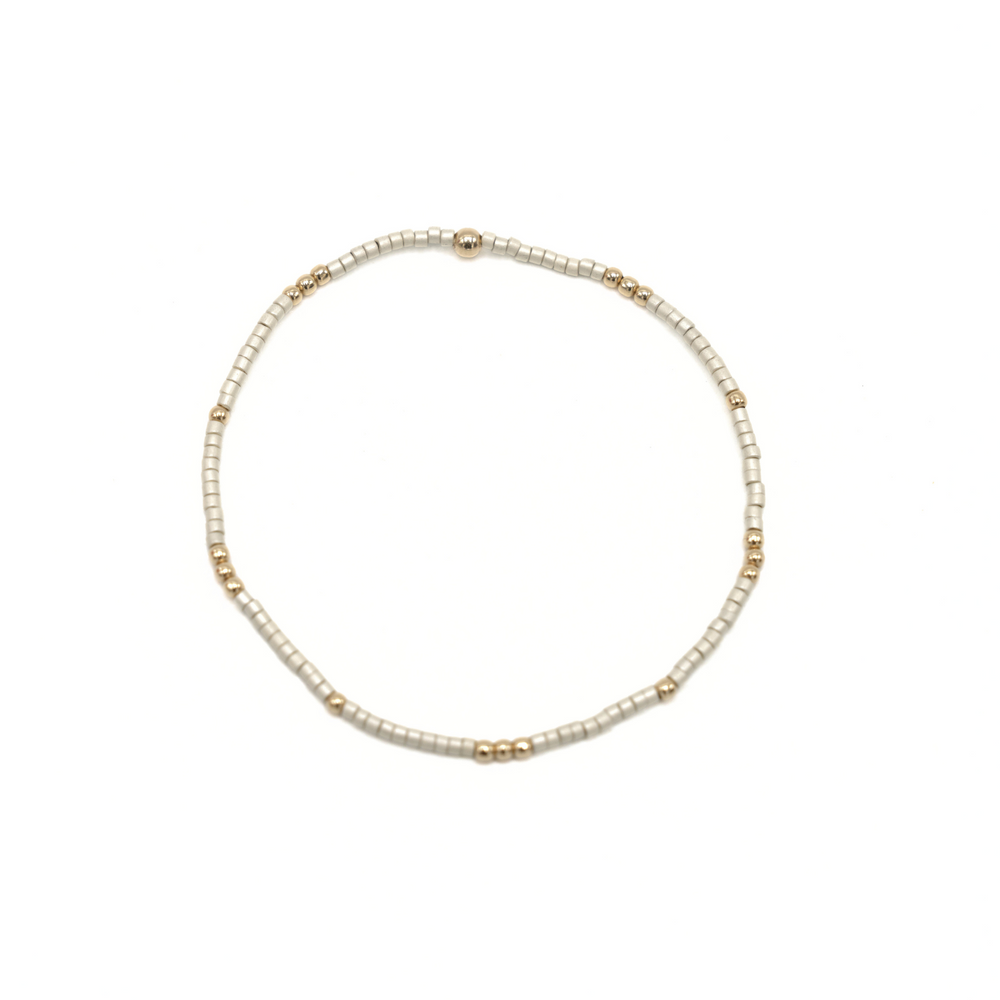 2mm Newport CHAMPAGNE + Gold Filled Waterproof Bracelet
