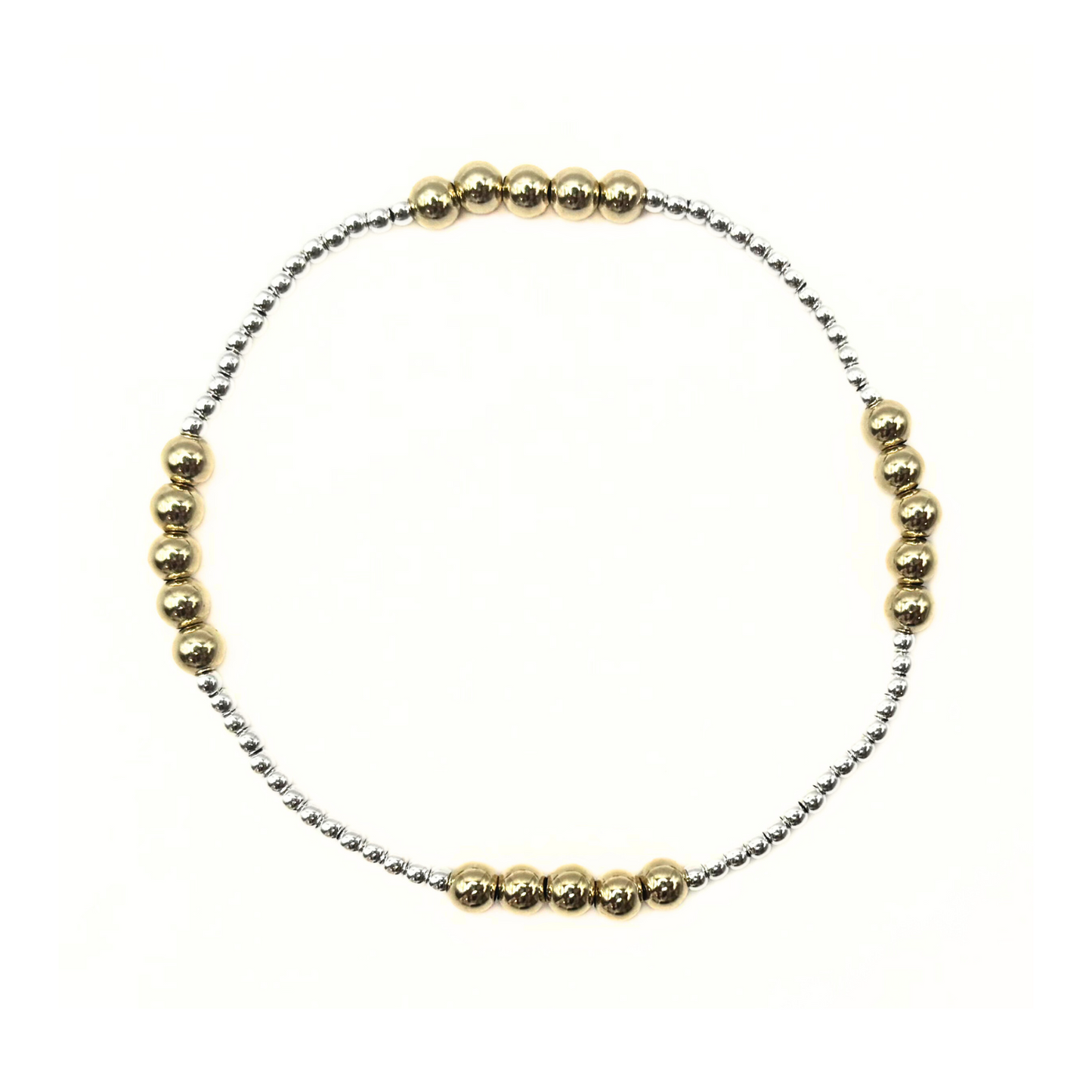 Hamptons Mix 2x4 gold and silver beaded bracelet – Erin Gray