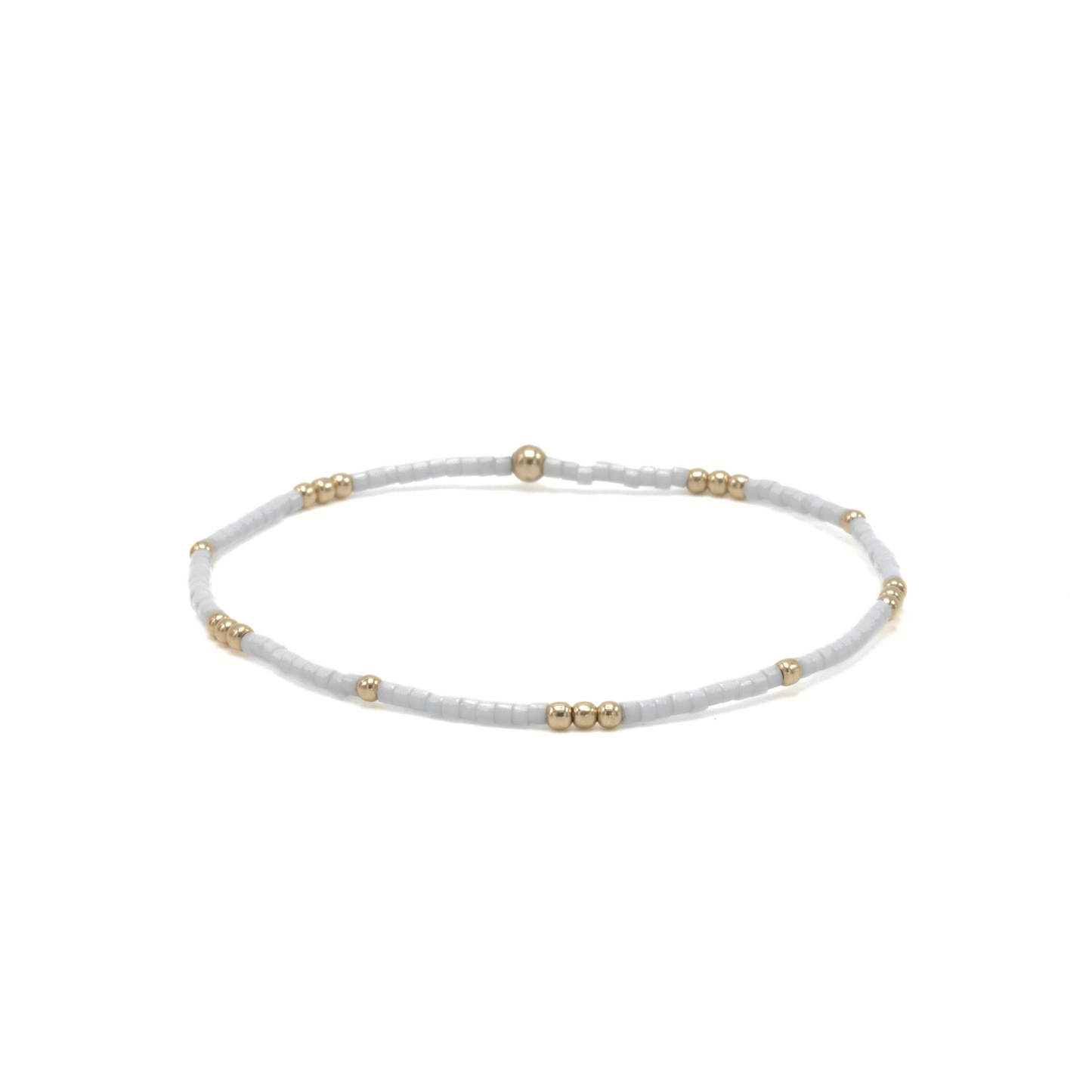 2mm Newport BLUE GRAY + Gold Filled Waterproof Bracelet