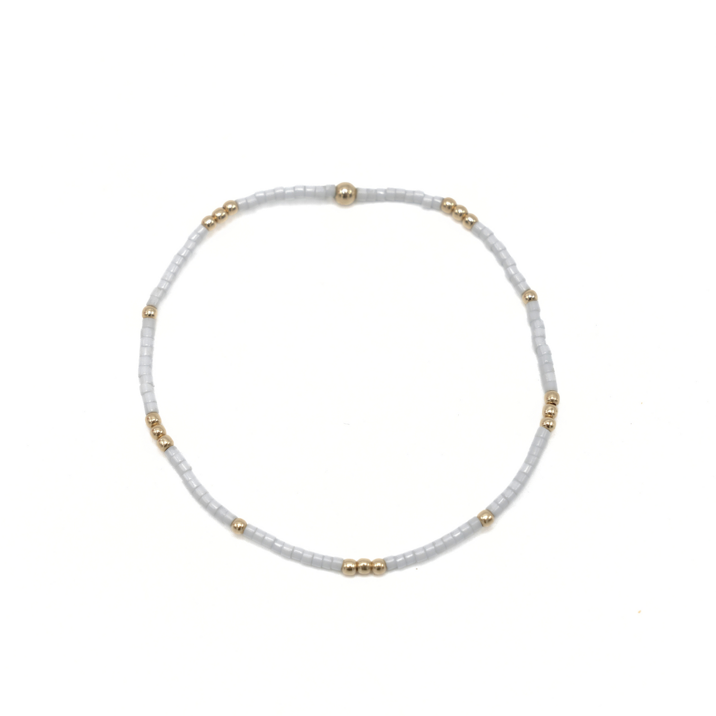 2mm Newport BLUE GRAY + Gold Filled Waterproof Bracelet