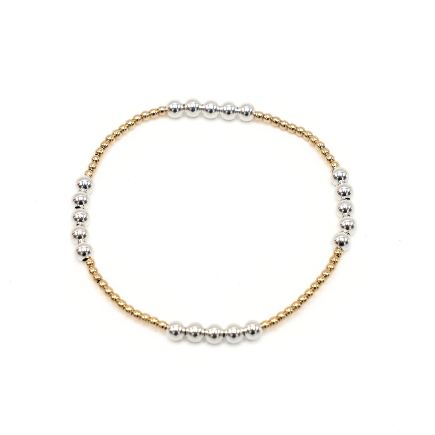 Hamptons Alloy 2x4 gold and silver beaded bracelet – Erin Gray