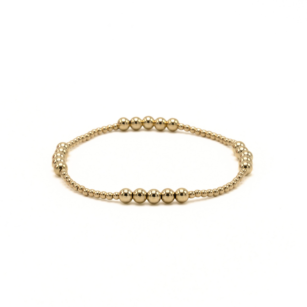 Hamptons 2x4 gold-filled beaded bracelet – Erin Gray