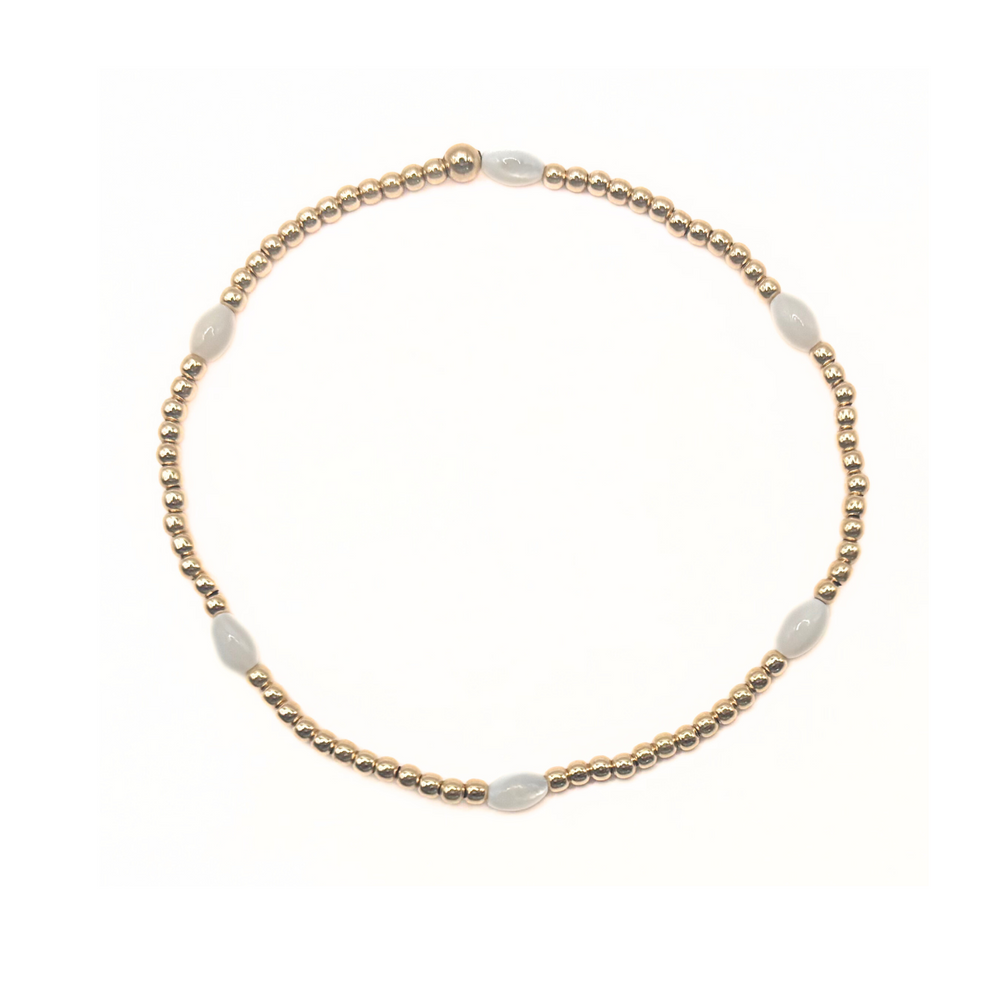 white opal & gold-filled Waterproof bracelet - Erin Gray