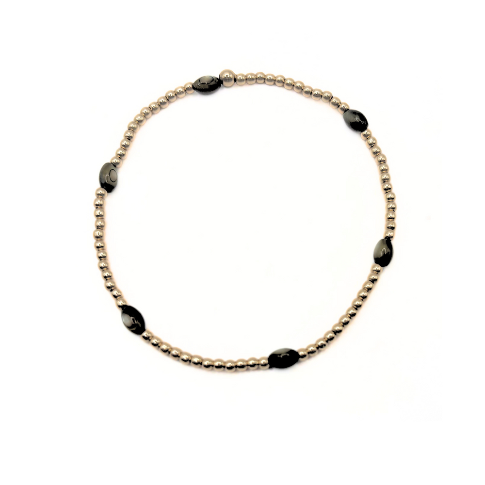 black opal & gold-filled Waterproof bracelet - Erin Gray
