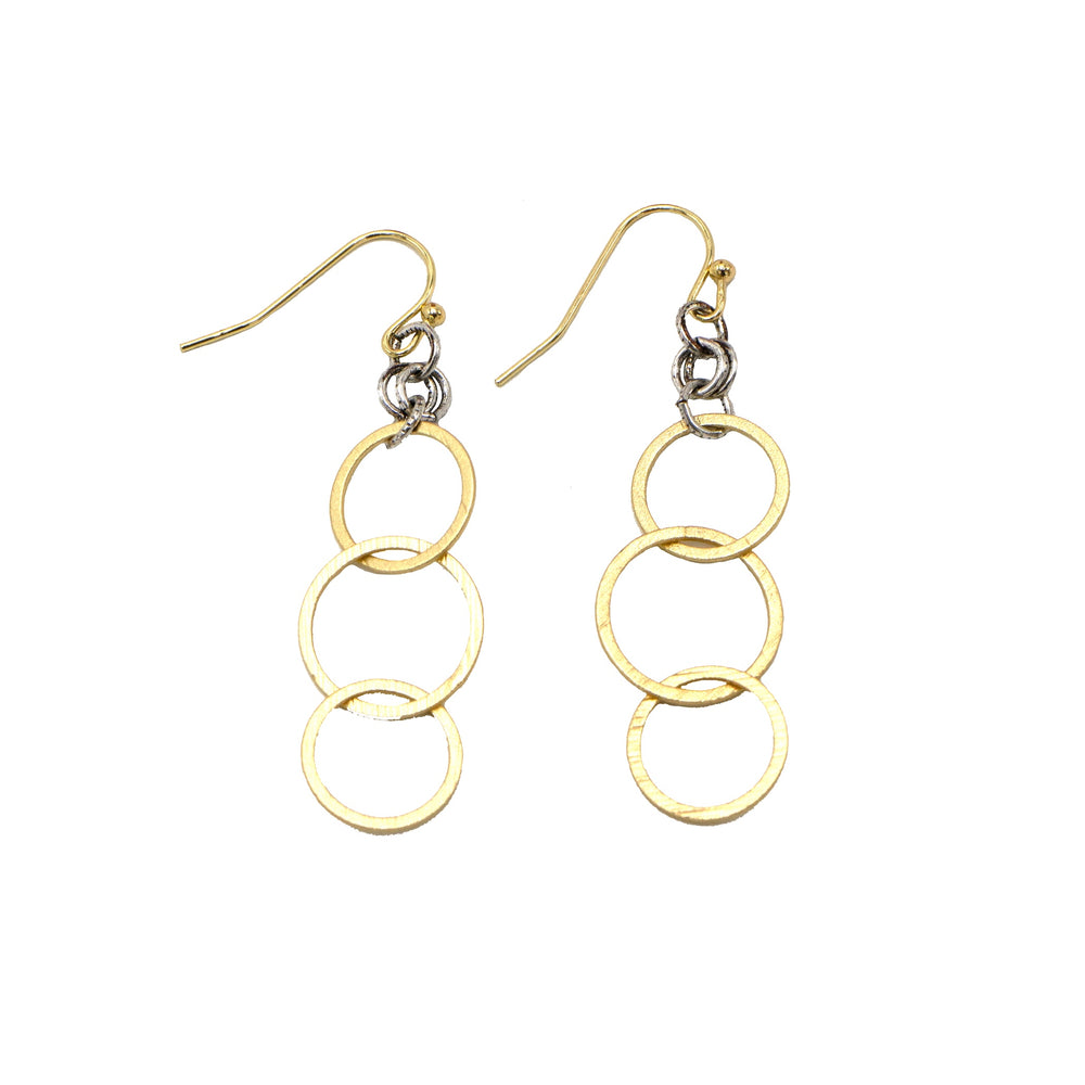 Gold Trinity Allure Earring in Mixed Metal