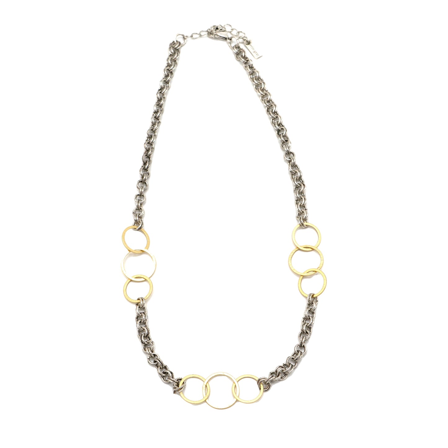 Allure Gold Trinity Statement Necklace in Mixed Metal