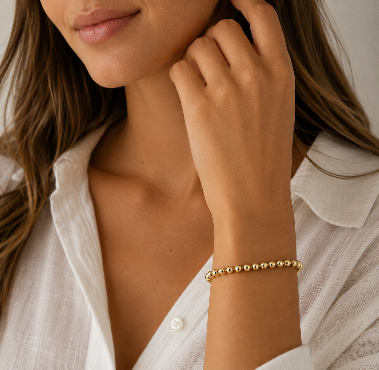 4mm+2mm+4mm Gold Filled Waterproof Dimension Bracelet erin gray