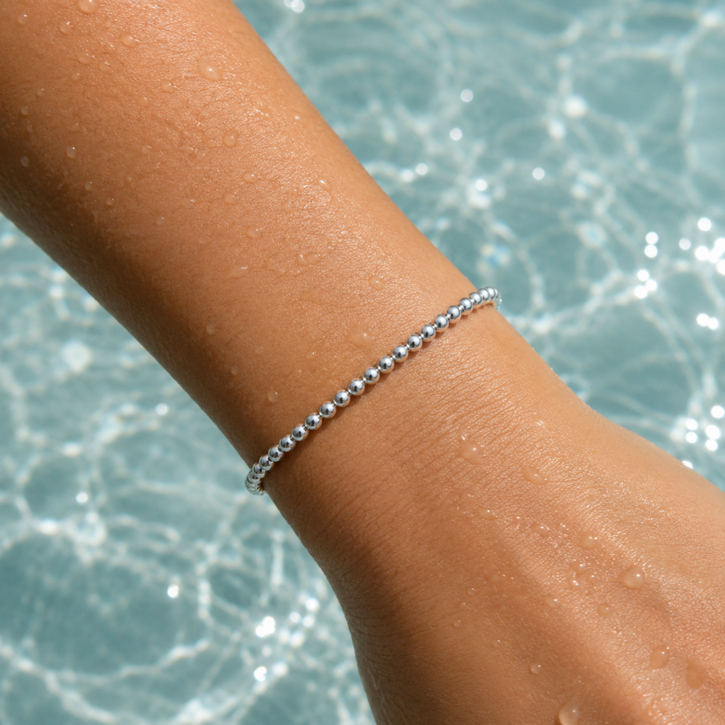 3mm Sterling Silver Karma waterproof bracelet erin gray