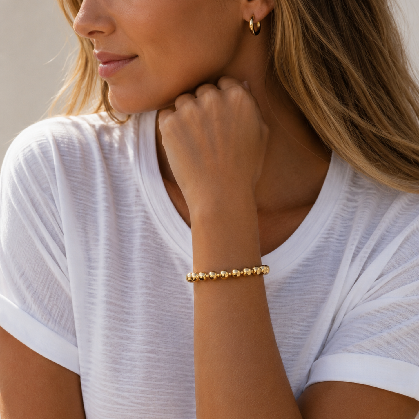 6mm+2mm+6mm Gold Filled Waterproof Dimension Bracelet erin gray