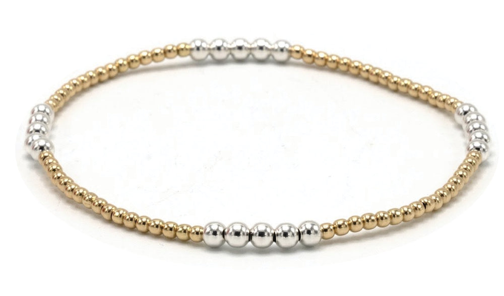Hamptons Alloy 2x3 mixed metal bracelet – Erin Gray