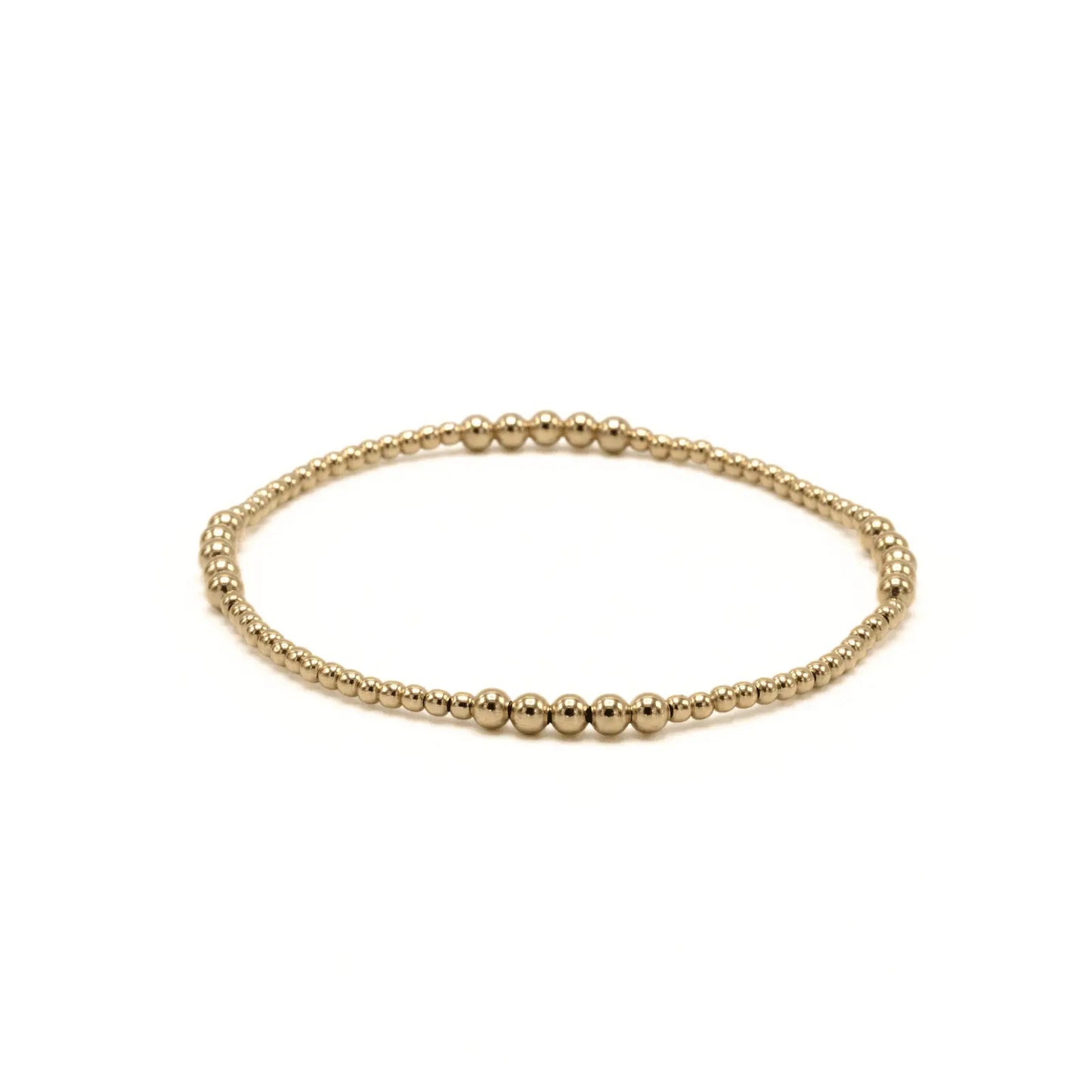 Erin Gray The Hamptons 14k gold-filled beaded bracelet featuring small round beads on a delicate jewelry chain.