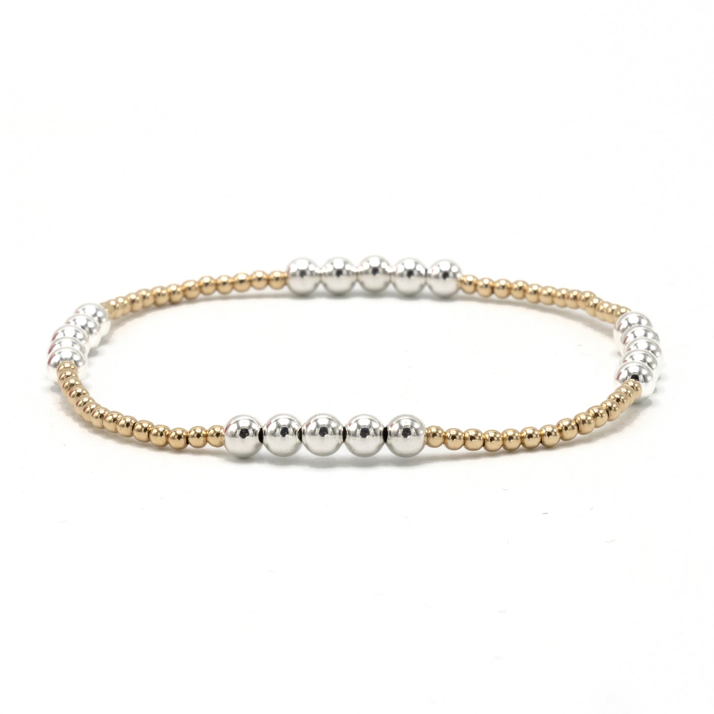 Hamptons Alloy 2x4 gold and silver beaded bracelet – Erin Gray