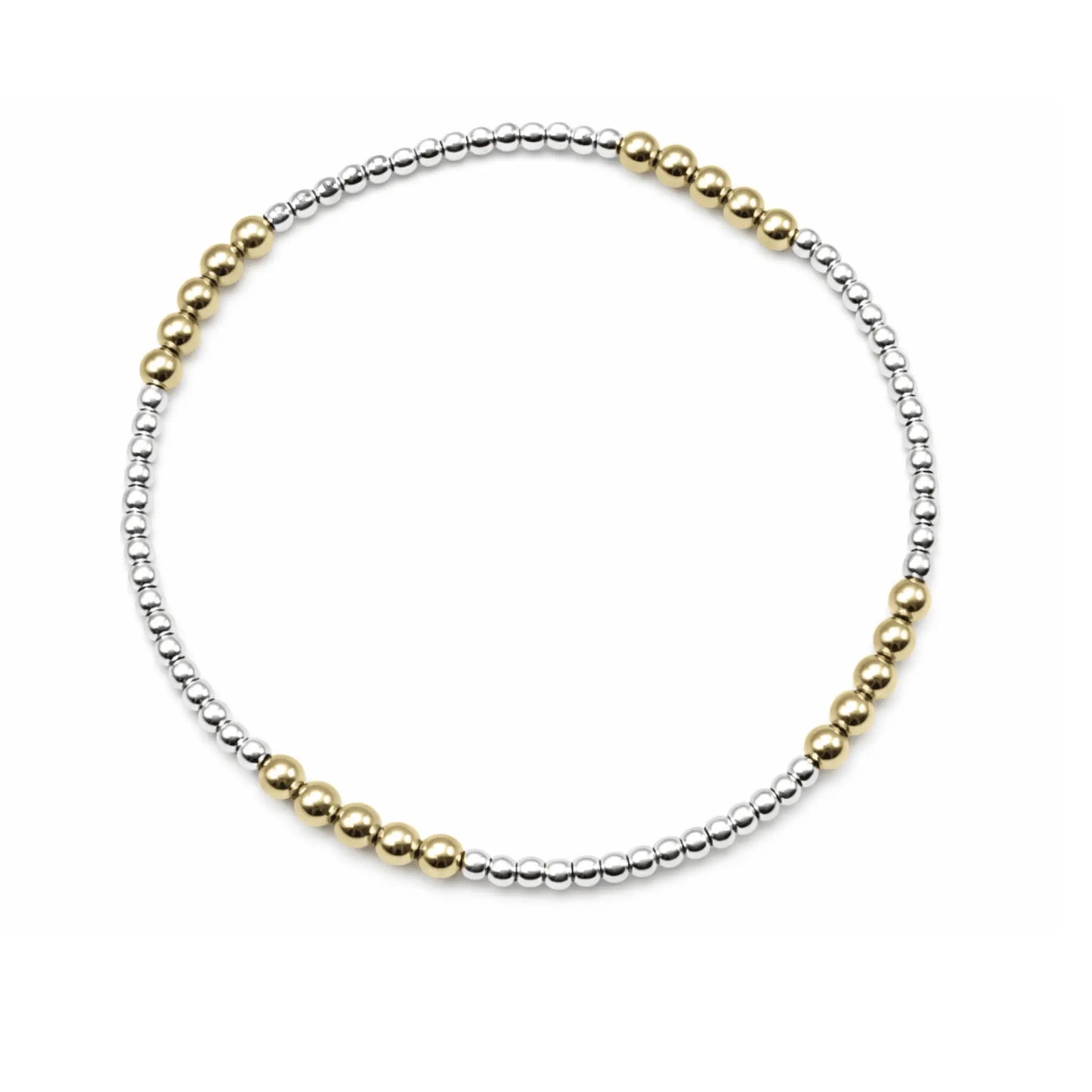 Sterling silver and 14k gold-filled beaded bracelet from Erin Gray's Hamptons Mix collection, featuring mixed metal beads.