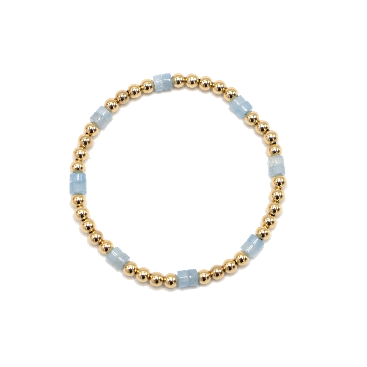Heishi aquamarine and gold-filled bracelet – Erin Gray