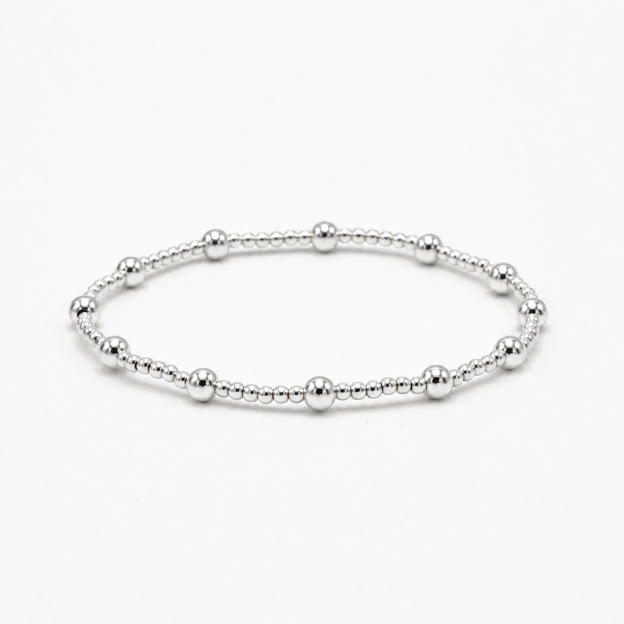 2mm Sterling Silver Waterproof Karma bracelet (with twelve 4mm) erin gray