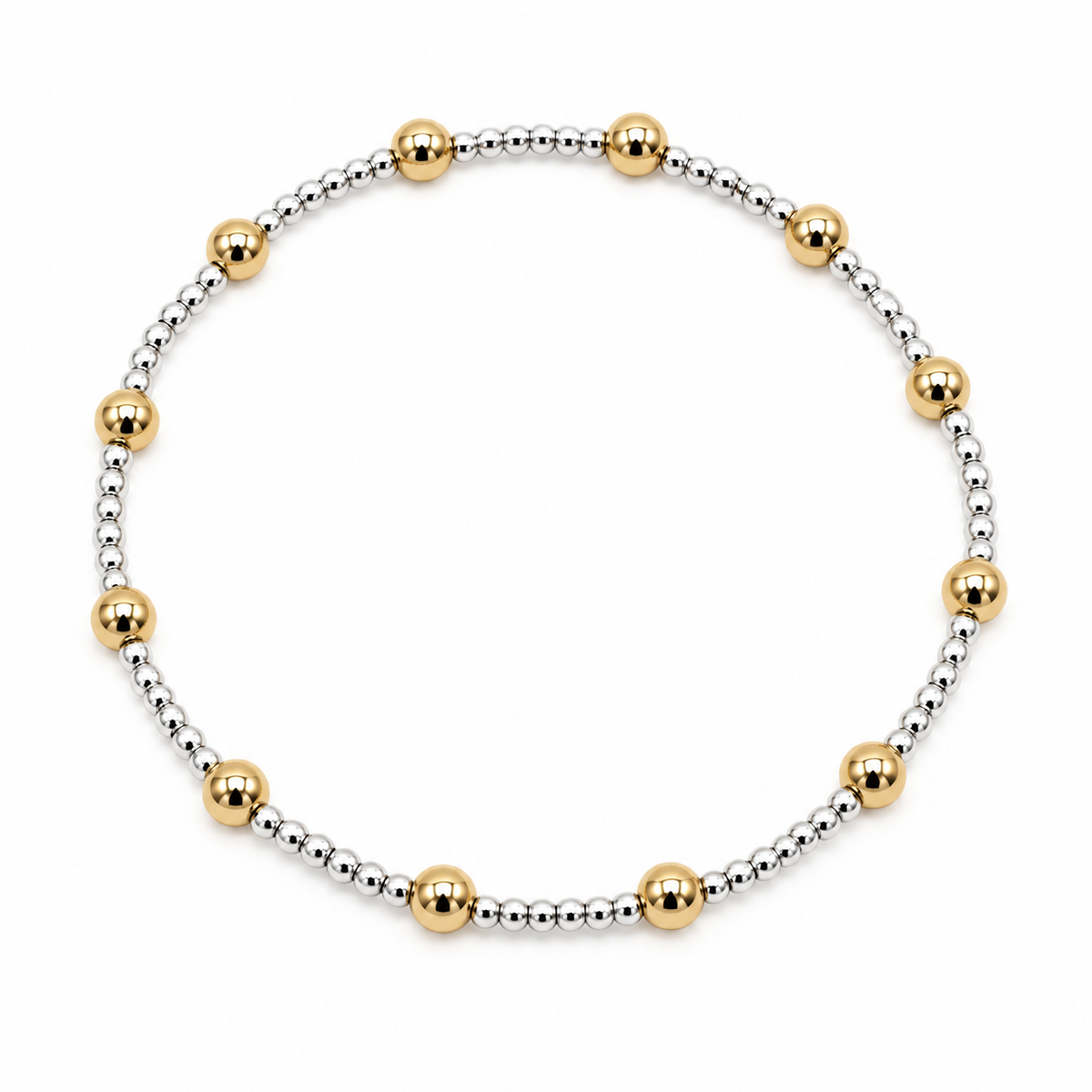 Malibu Mix Collection 14K Gold Filled and Silver Beaded Bracelets erin gray