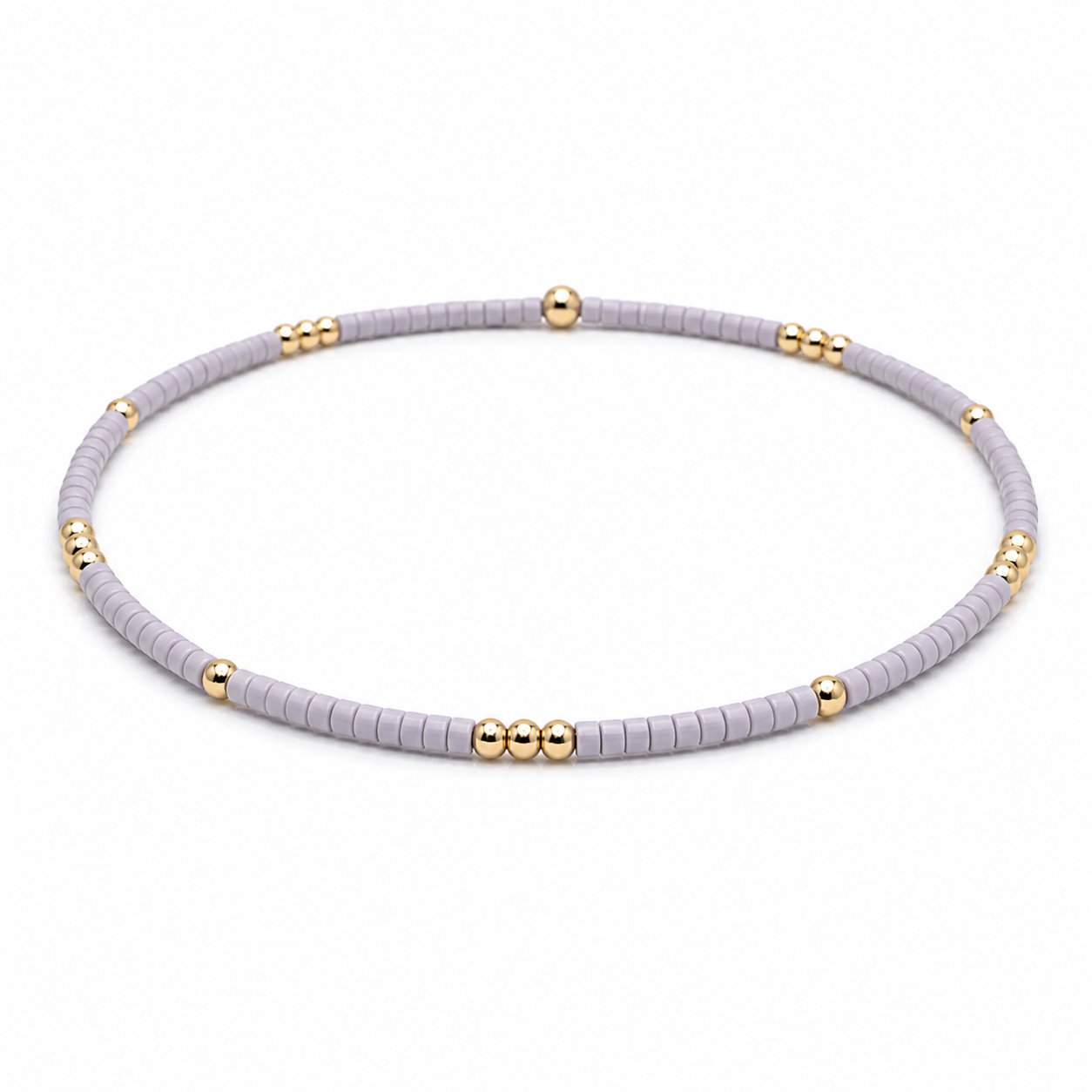 2mm Newport LAVENDER + Gold Filled Waterproof Bracelet erin gray
