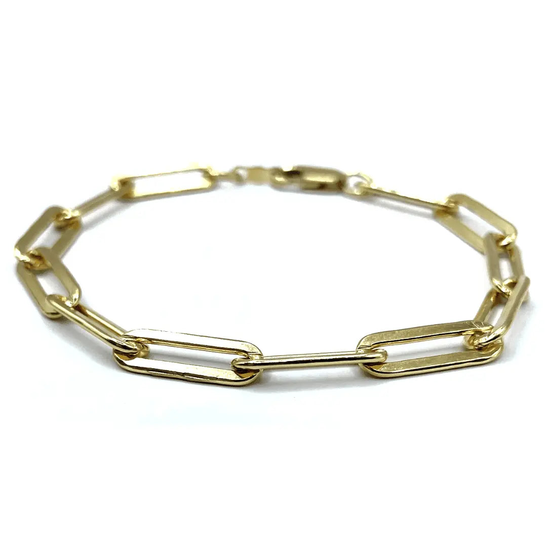 Gold-filled essential large links bracelet by Erin Gray featuring bold, interconnected chain links in a stylish jewelry design.