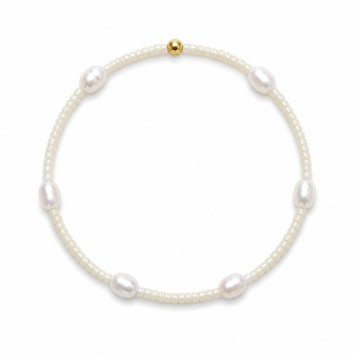 Sedona Pearl and Beaded Stretch Bracelet in Cotton erin gray