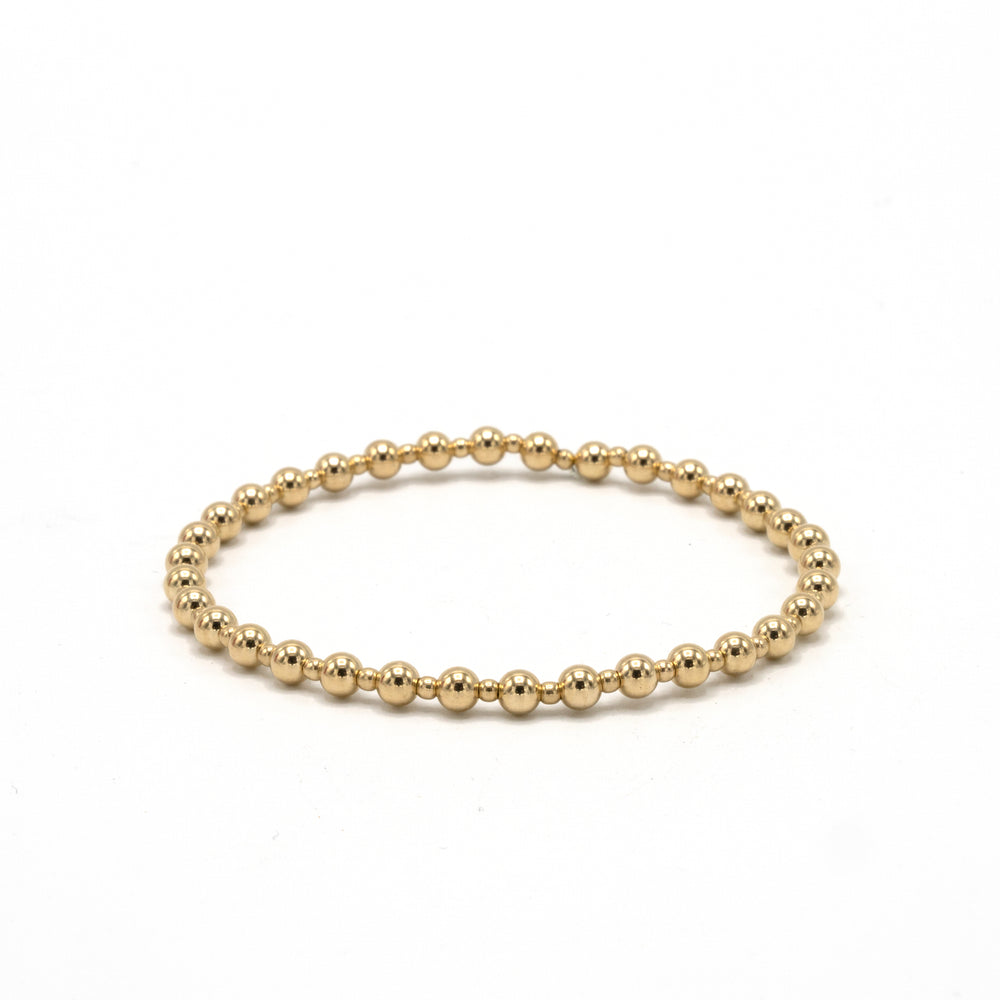 4mm+2mm+4mm Gold Filled Waterproof Dimension Bracelet 6.5"-7"