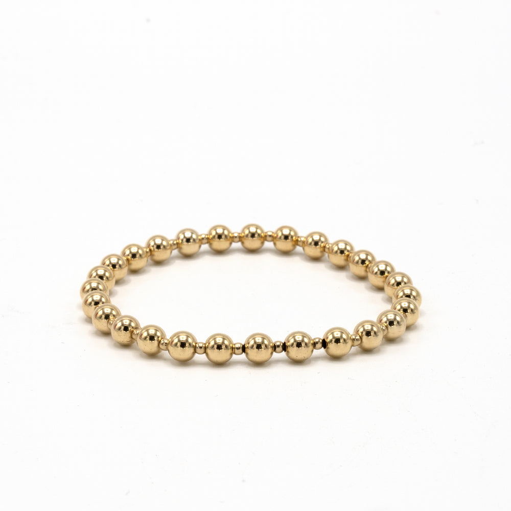 5mm+2mm+5mm Gold Filled Waterproof Dimension Bracelet 6.5