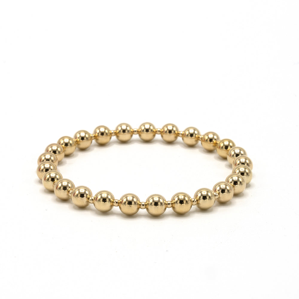 6mm+2mm+6mm Gold Filled Waterproof Dimension Bracelet 6.5"-7"