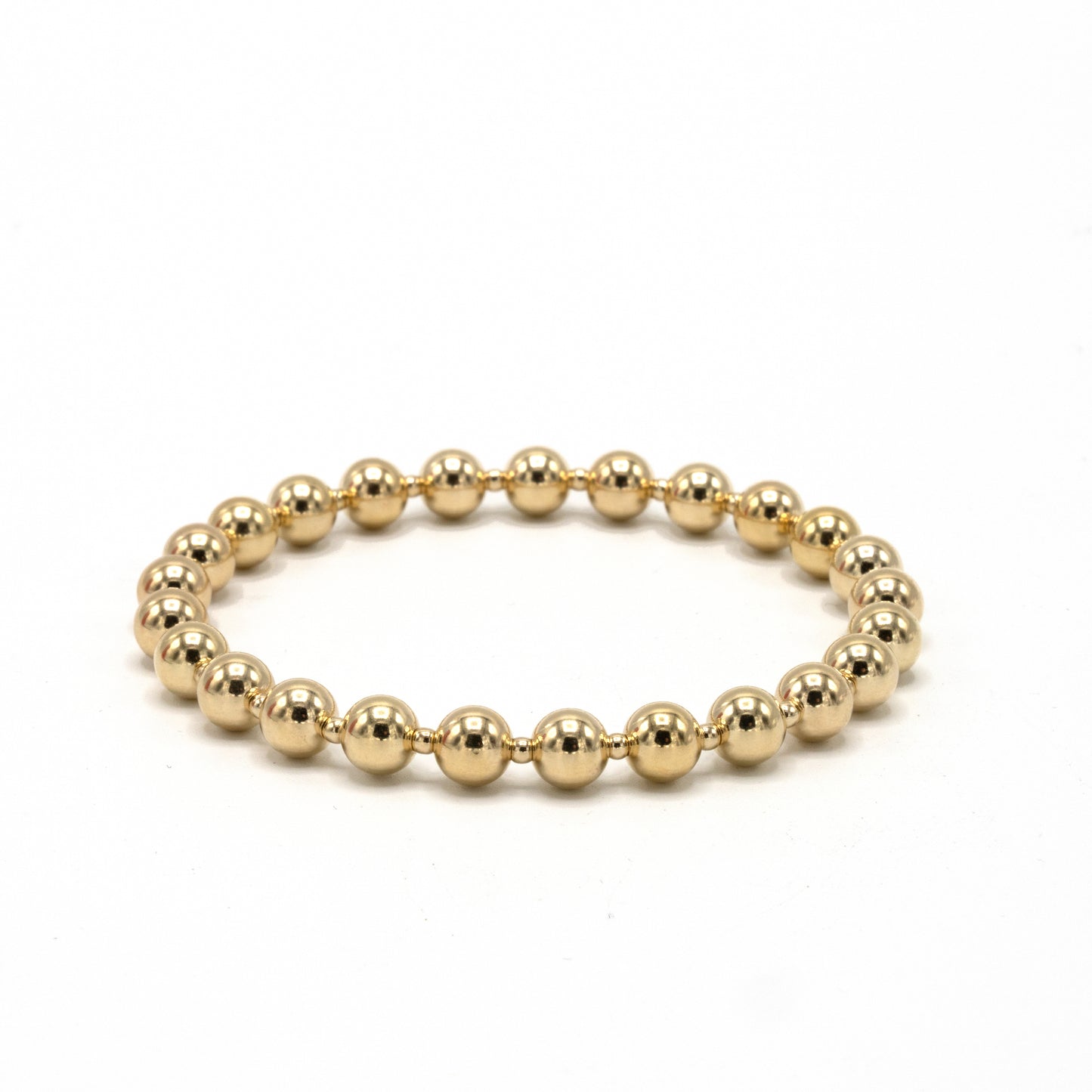 6mm+2mm+6mm Gold Filled Waterproof Dimension Bracelet 6.5"-7"