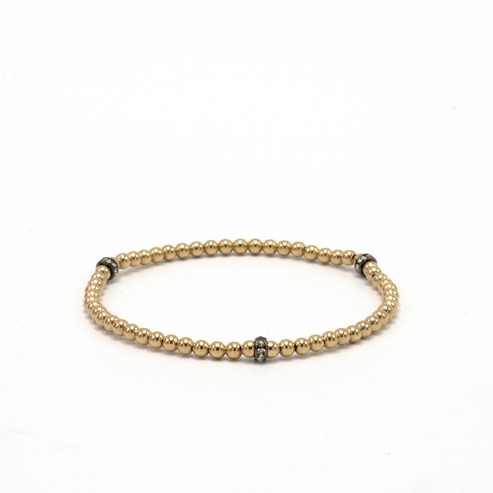 
                      
                        3mm Karma Glitter 14k Gold Filled Bead Bracelet
                      
                    