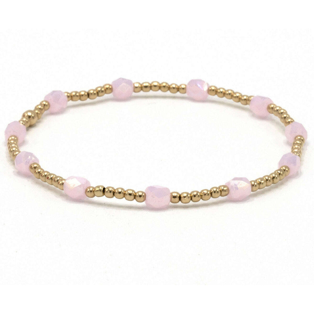 Pink & gold-filled beaded bracelet - Erin Gray