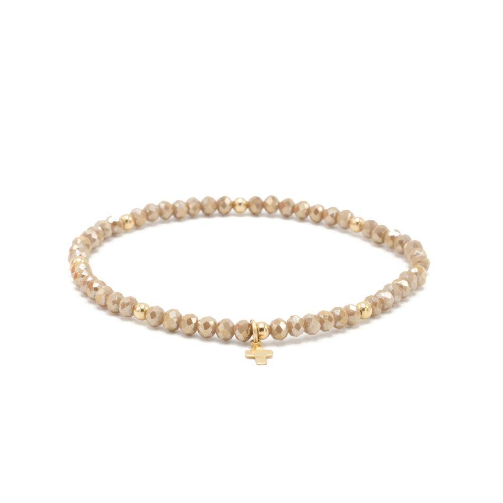 Luxe Cross Bracelet in CHAMPAGNE