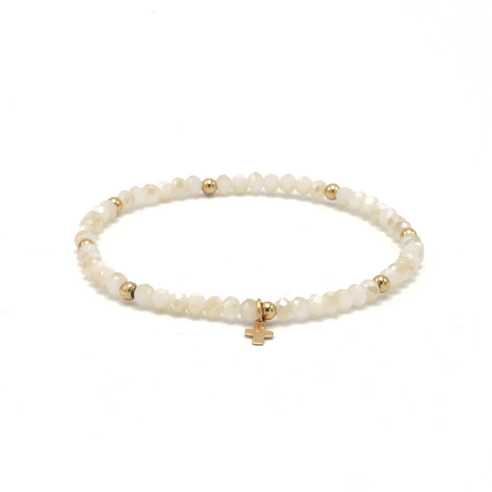Luxe Cross Bracelet in WINTER WHITE