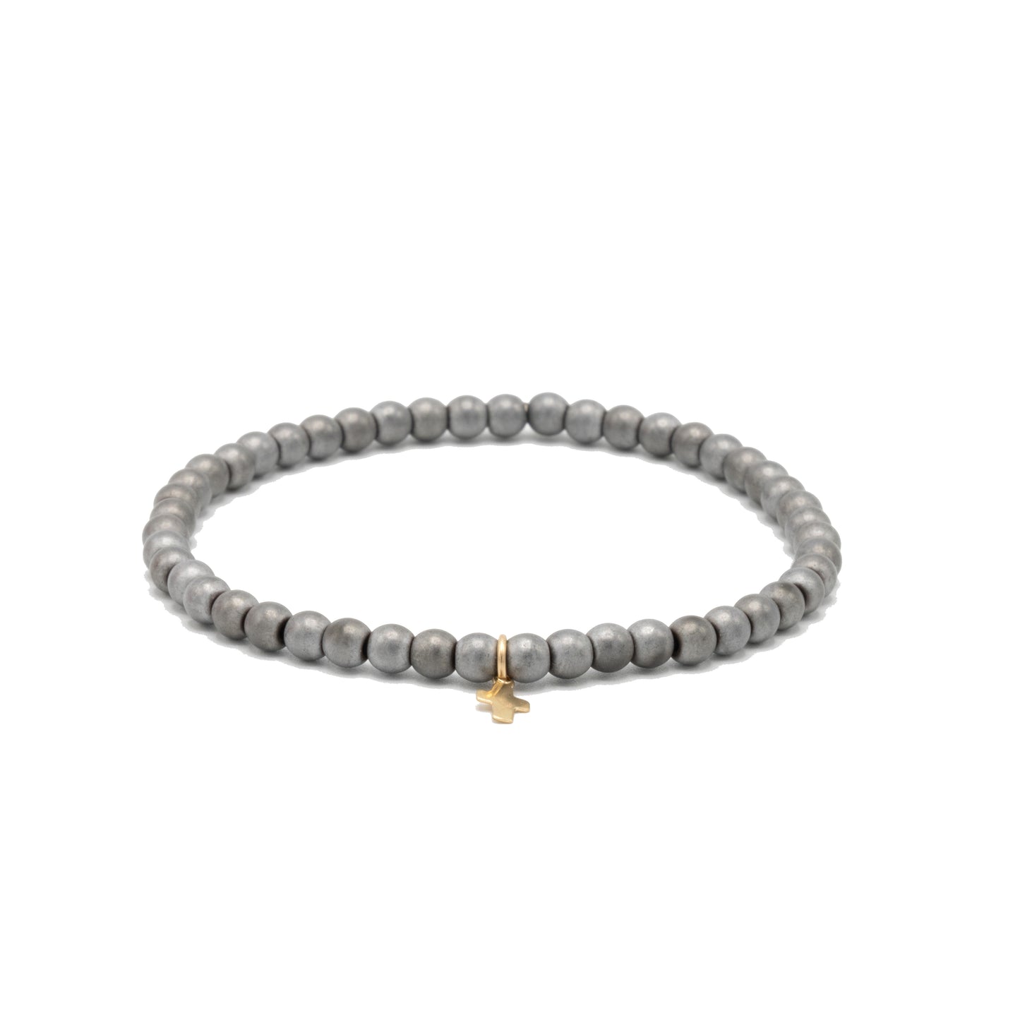 Luxe Cross Bracelet in Light Gray