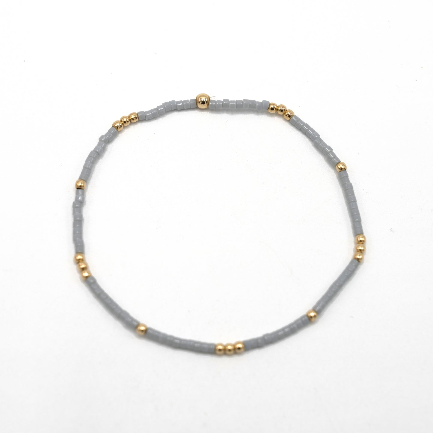 2mm Newport CLOUD GRAY + Gold Filled Waterproof Bracelet