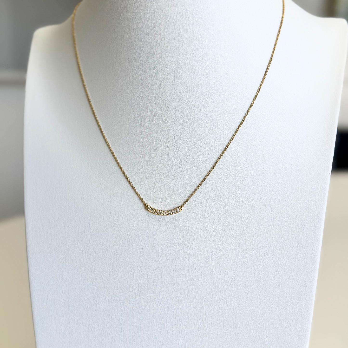 Diamond Bar Necklace - Erin Gray