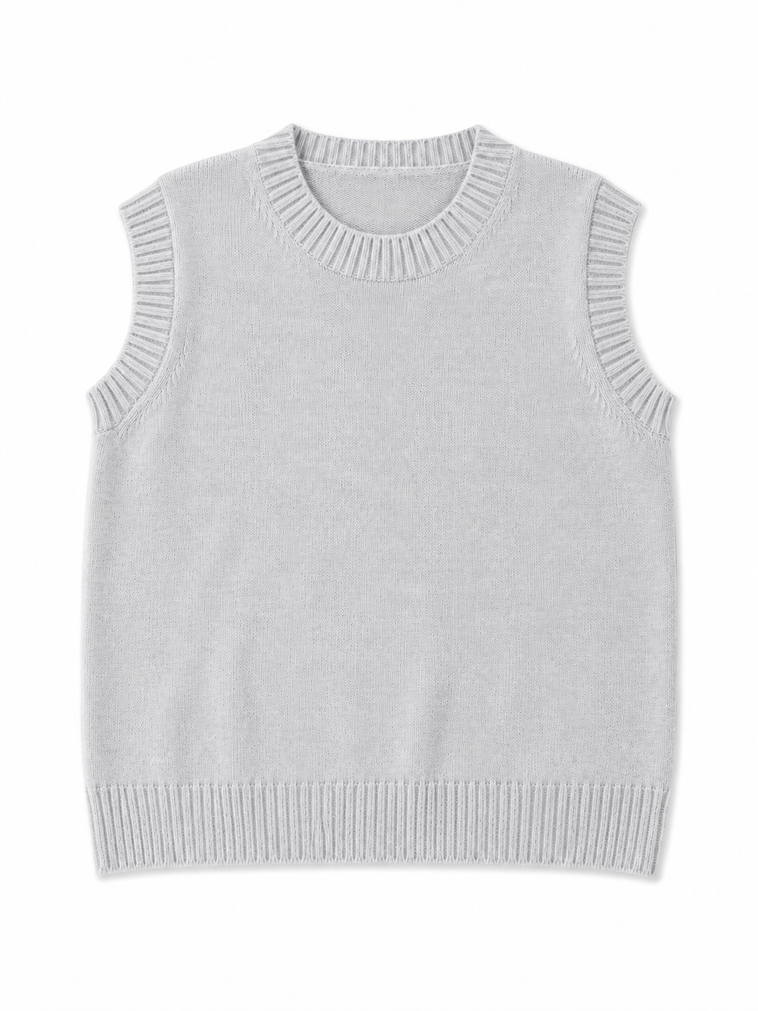 Cashmere Vest Sweater in Oyster erin gray