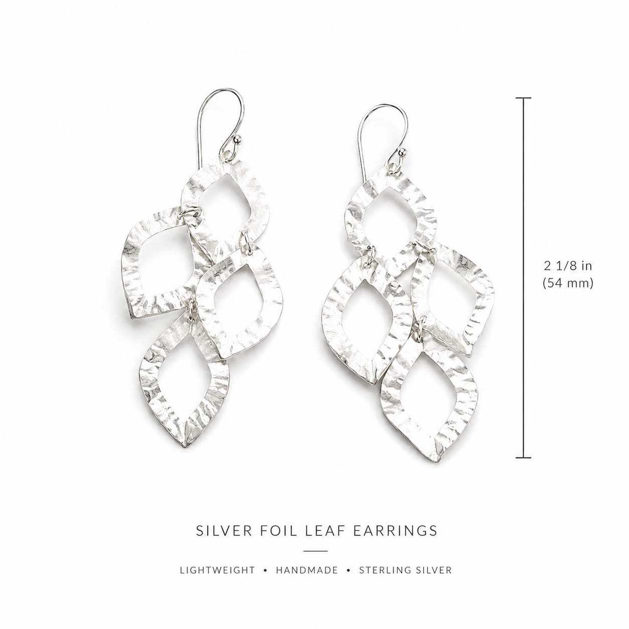 Cabo Iris Earring in Silver Foil erin gray