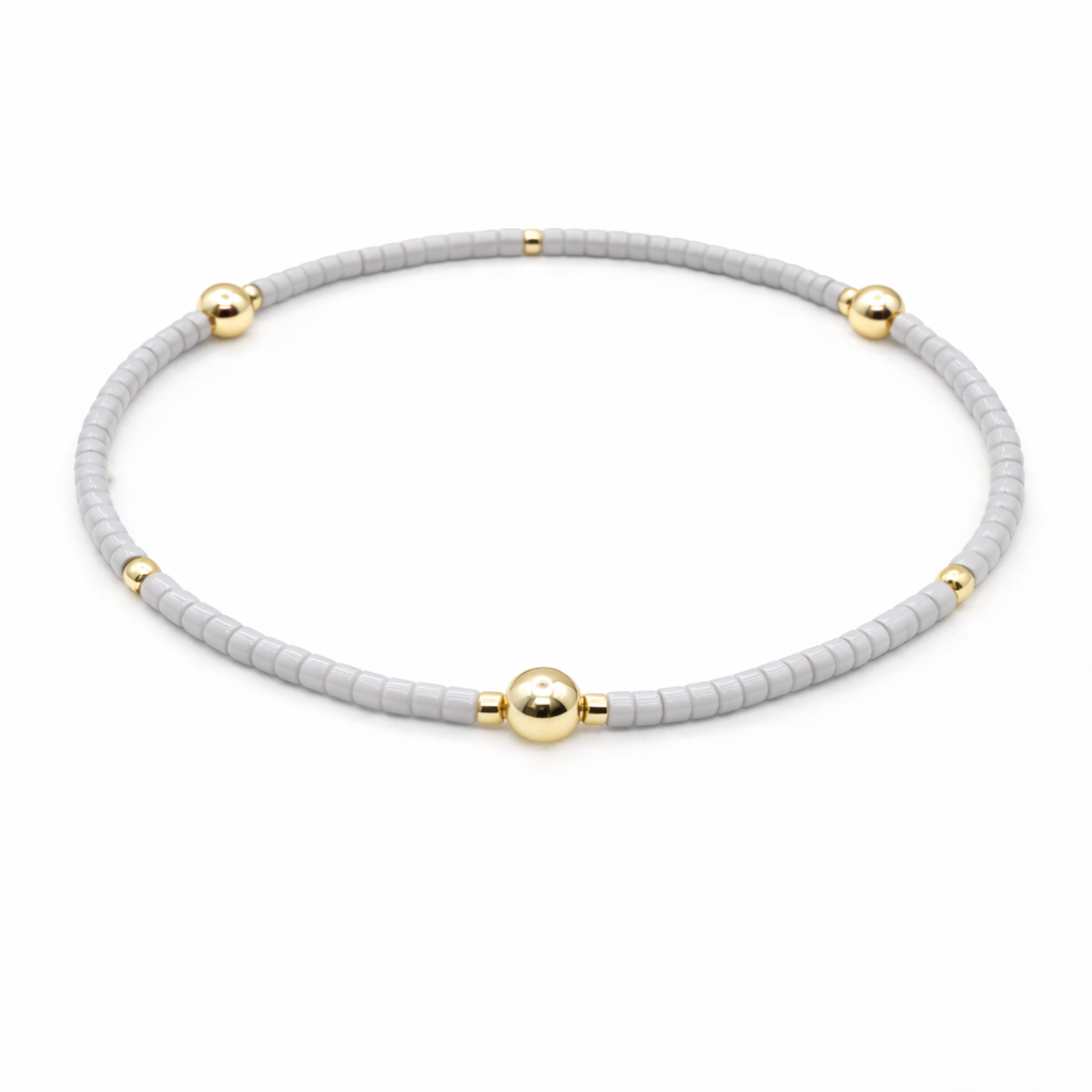 Game Day - Gray & Gold Filled Bracelet